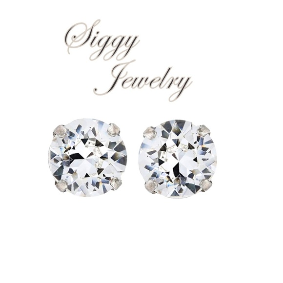 Swarovski® Clear Crystal 8mm Stud Earrings - Picture 5 of 9